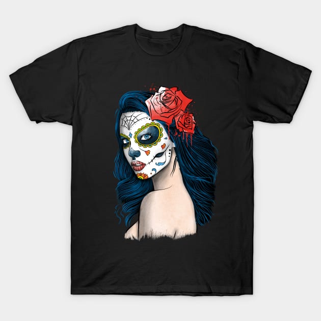 La Calavera Catrina T-Shirt by DrMonekers